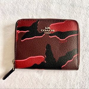 Coach Zip Around Wallet Camo Print Wallet NWT